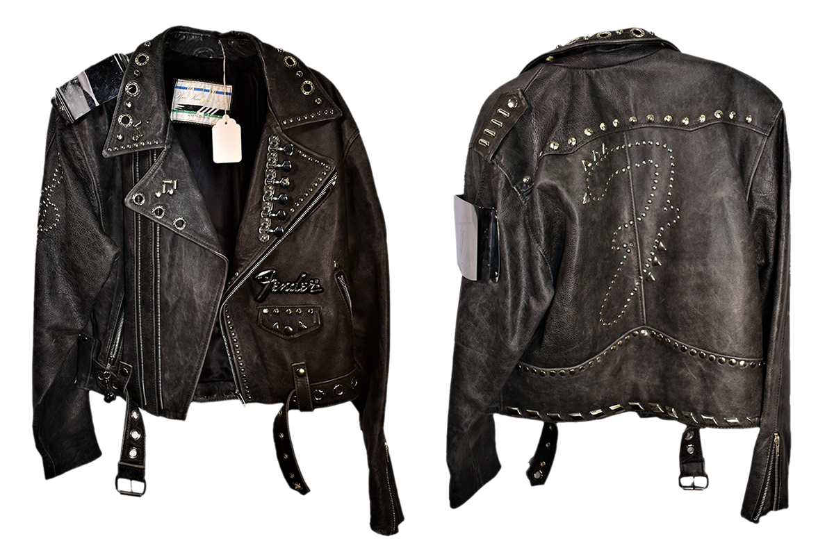 Genuine Black Leather Biker Studded Chain Style Jacket - Maker of Jacket